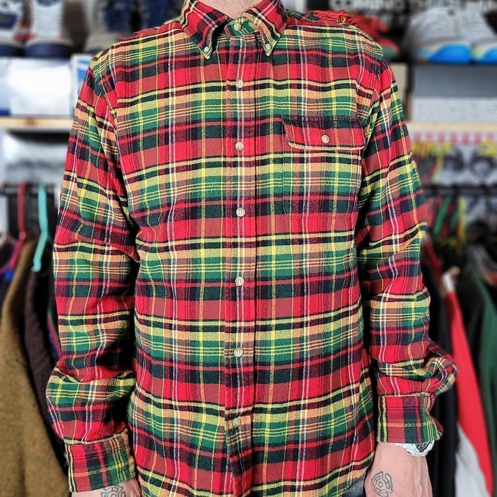 Polo Ralph Lauren Plaid Flannel Custom Fit Button-Up Shirt - Men's Size Medium